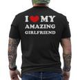 I Love My Amazing Girlfriend I Heart My Amazing Girlfriend Men's T-shirt Back Print
