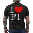 I Love Cuore F1 T-shirt da uomo con stampa posteriore