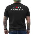 I Love Marietta Nombre De Marietta A Juego Para Novia Y Novio Camiseta Hombre Estampado Espalda