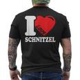 I Love Schnitzel Ich Liebe Schnitzel Schnitzel T-Shirt mit Rückendruck