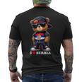 I Love Serbia Serbian Flag Teddy Bear Srbija T-Shirt mit Rückendruck