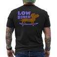 Low Rider Doxie Dachshund Dog Skateboarding Tank Top Men's Back Print T-Shirt