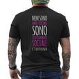 Magliette Donna Manica Corta Divertenti Non Sono Antisociale T-shirt da uomo con stampa posteriore