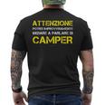 Magliette Uomo Manica Corta Campeggio Parlare Di Camper T-shirt da uomo con stampa posteriore