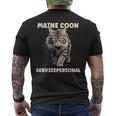 Maine Coon Service Personnel Cat Lovers Cat T-Shirt mit Rückendruck