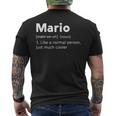 Mario Definizione Nome Ragazzi Divertente Fresco Persona Normale T-shirt da uomo con stampa posteriore