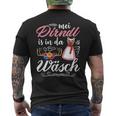 Mei Dirndl Is In Da Wäsch Oktoberfest Drindl Replacement Dirndl S T-Shirt mit Rückendruck