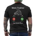 Mein Traktor Ruft An Traktorfahrer Farmer Bauer Tractor T-Shirt mit Rückendruck