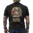 Meowdy Partner Cat Chapeau De Cowboy Humoristique Howdy Meme Wild West T-shirt imprimé au dos