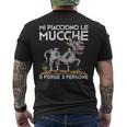 Mi Piacciono Le Mucche E Forse 3 Persone Animale Mucca T-shirt da uomo con stampa posteriore