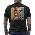 Mi Piace Red Pitbull E Forse 3 Persone Proprietario Di Un Caneintage T-shirt da uomo con stampa posteriore