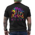 Miami Floridaibrant Colourful Miami Souvenir T-Shirt mit Rückendruck