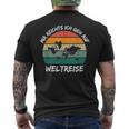 Mir Reichts Ich Geh Auf World Travel World Map T-Shirt mit Rückendruck