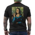 Mona Lisa Smoking A Joint Weed Cannabis Stoner Men's T-shirt Back Print
