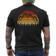 Montagne Retrò Sole Regalo Per Escursionisti T-shirt da uomo con stampa posteriore