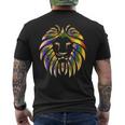 Motif Lion Psychédélique Abstrait Fractal T-shirt imprimé au dos