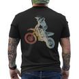 Motocross Retro Styleintage T-shirt da uomo con stampa posteriore