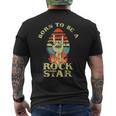 Nacida Para Ser Estrella Del Rock De La Mano Cuernos De La Camiseta Hombre Estampado Espalda