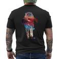 Nasa Astronaut Space Nebula Launch Silhouette T-shirt da uomo con stampa posteriore