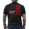 Nato Agosto 2002Intage Birthday Legend Since Agosto 2002 T-shirt da uomo con stampa posteriore