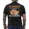 Nightdress Ich Schnarche Nicht Ich Schnurre Katzen Ich Schn T-Shirt mit Rückendruck