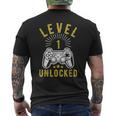 Nivel 1 Desbloqueado Aniversario 1ª Boda Camiseta Hombre Estampado Espalda
