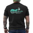 Noche Lago Guitarra Eléctrica Reflejos Amante De La Guitarra Camiseta Hombre Estampado Espalda