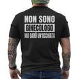 Non Sono Ginecologo Ma Darò Un'occhiata Divertenti Frasi T-shirt da uomo con stampa posteriore