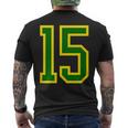 Número 15 Sporterde Amarillo Número 15 Camiseta Hombre Estampado Espalda
