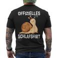 Offizieller Snail Sleep Schlafanzug Snail Late Sleeper T-Shirt mit Rückendruck