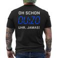 Oh Schon Ouzo Watch Jamas Slogan Alcohol Greek Ouzo T-Shirt mit Rückendruck