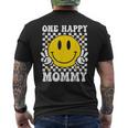 One Happy Dude Mommy Happy Face 1St Birthday Family Matching Men's T-shirt Back Print