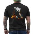 Orso Carino Fiori Arte Animale Motivo Orso T-shirt da uomo con stampa posteriore