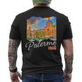 Palermo Sicilia Sicilia Italiana Palermo Camiseta Hombre Estampado Espalda