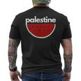 Palestine Watermelon Flag Colours T-Shirt mit Rückendruck