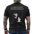 Pensione Pesca Pensionato Pescatore Divertente T-shirt da uomo con stampa posteriore
