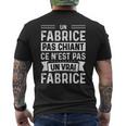 Phrase Drôle Personnalisée Humoristique Homme Chiant Fabrice T-shirt imprimé au dos