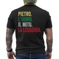 Pietro L'uomo Il Mito La Leggenda Regalo Per Pietro T-shirt da uomo con stampa posteriore