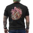 Pink Coquette Bow Football Pink Disco Football Bow Coquette Men's T-shirt Back Print