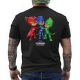 Pj Masks Group Shot Power Heroes Best Trio Logo T-shirt da uomo con stampa posteriore
