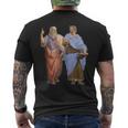 Platone E Aristotele Scuola Di Atene T-shirt da uomo con stampa posteriore