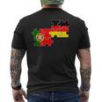 Portugal Germany Flag German Portuguese T-Shirt mit Rückendruck