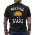 Pretend Im A Taco Easy Lazy Costume For Halloween Party Men's T-shirt Back Print