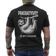 Procrastinare È La Mia Passione T-shirt da uomo con stampa posteriore