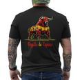 Proud Of Spain Bull Flags Español Pamplona T-Shirt mit Rückendruck