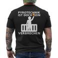 Pyrotechnik Ist Doch Keinerbrechen Balkon Ultra Meme T-Shirt mit Rückendruck