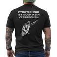 Pyrotechnik Ist Doch Keinerbrechen Meme Football Ultras T-Shirt mit Rückendruck