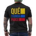 Qué Chimba Parce Colombia Flag Retro Vintage Colombian Slang Men's T-shirt Back Print