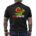 Racing Snail Jogging Runner T-Shirt mit Rückendruck