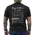 Regalo Anniversario Di Matrimonio 22 Anni Nozze Di Rame T-shirt da uomo con stampa posteriore
